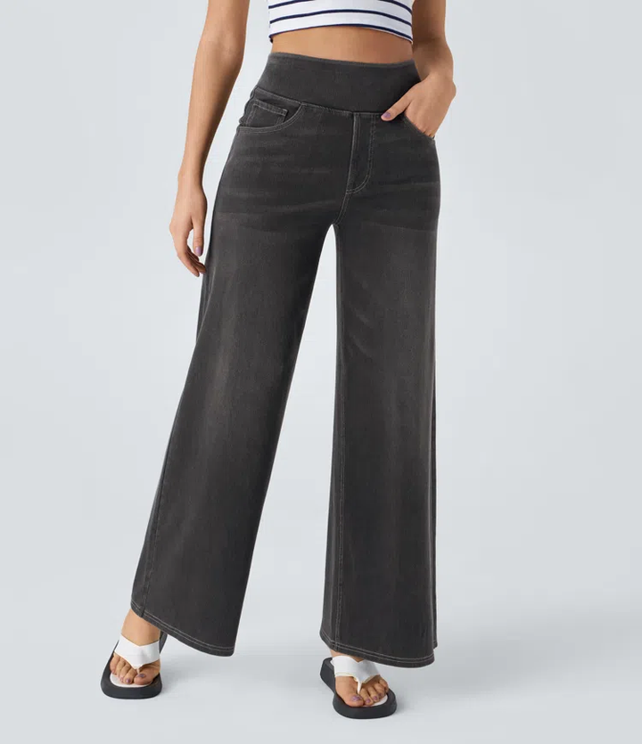 Solène - Jeans met Wijde Pijpen Relaxed Fit