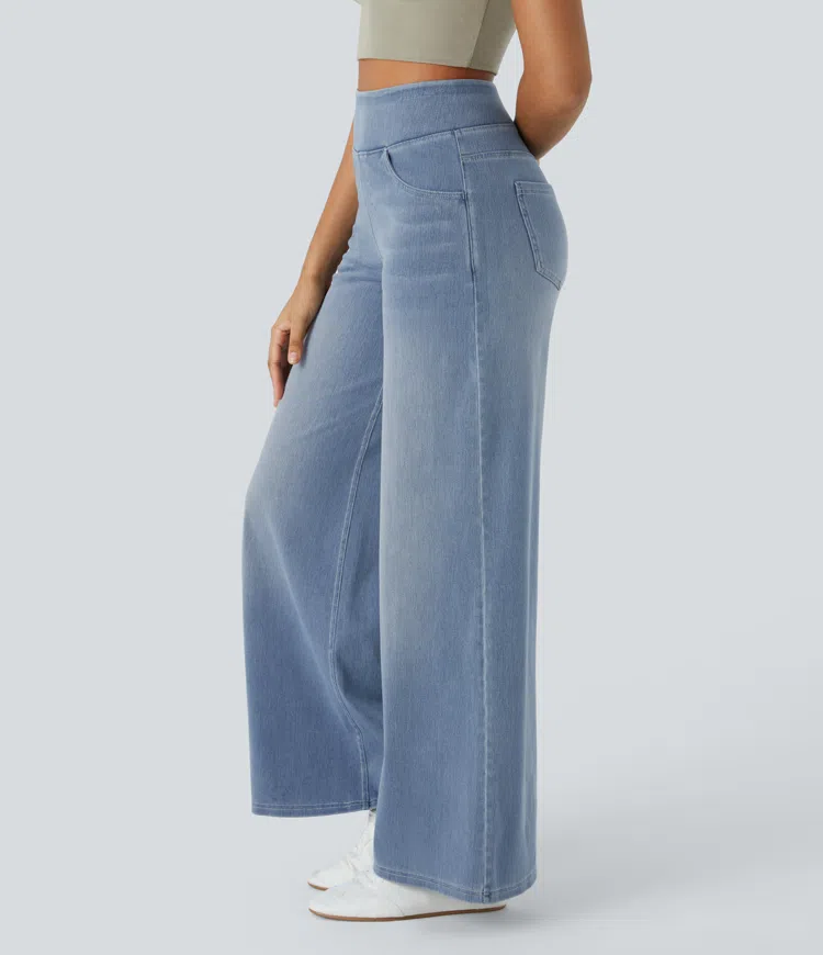 Solène - Jeans met Wijde Pijpen Relaxed Fit