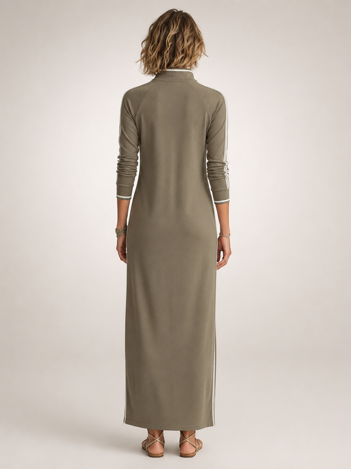 Frieda | Minimalistisch Sweatkleed in Maxi-lengte