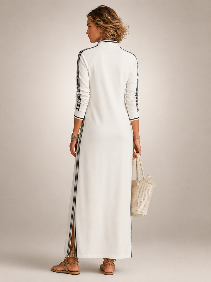 Frieda | Minimalistisch Sweatkleed in Maxi-lengte