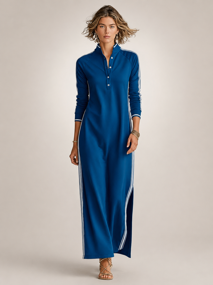 Frieda | Minimalistisch Sweatkleed in Maxi-lengte