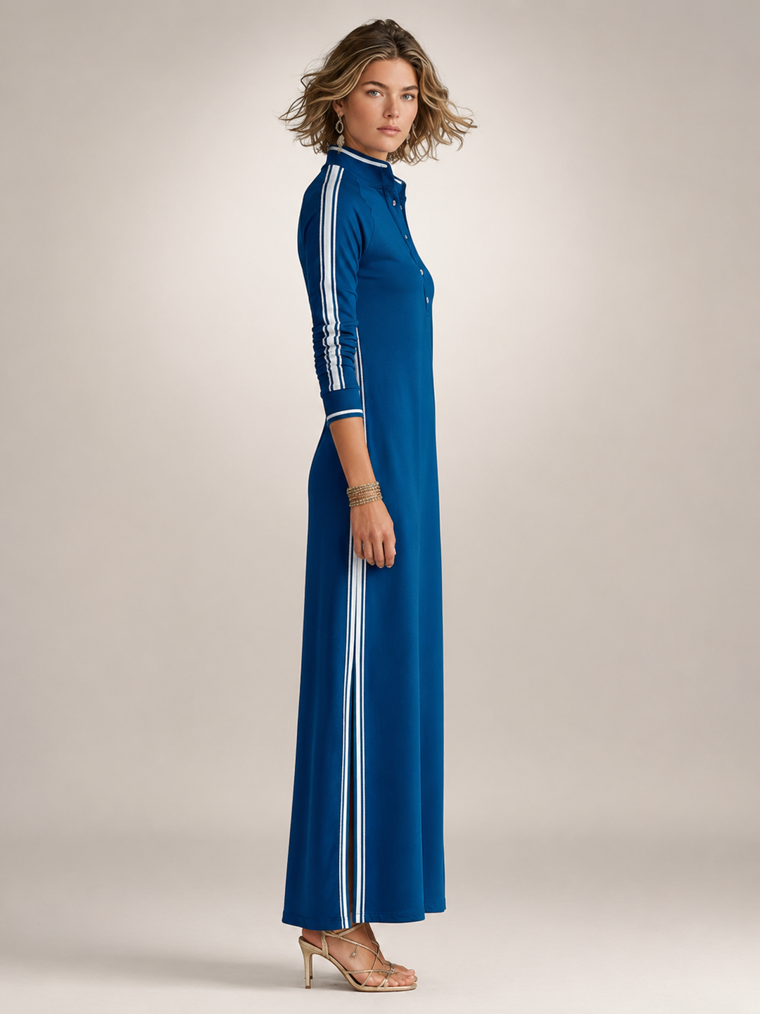 Frieda | Minimalistisch Sweatkleed in Maxi-lengte