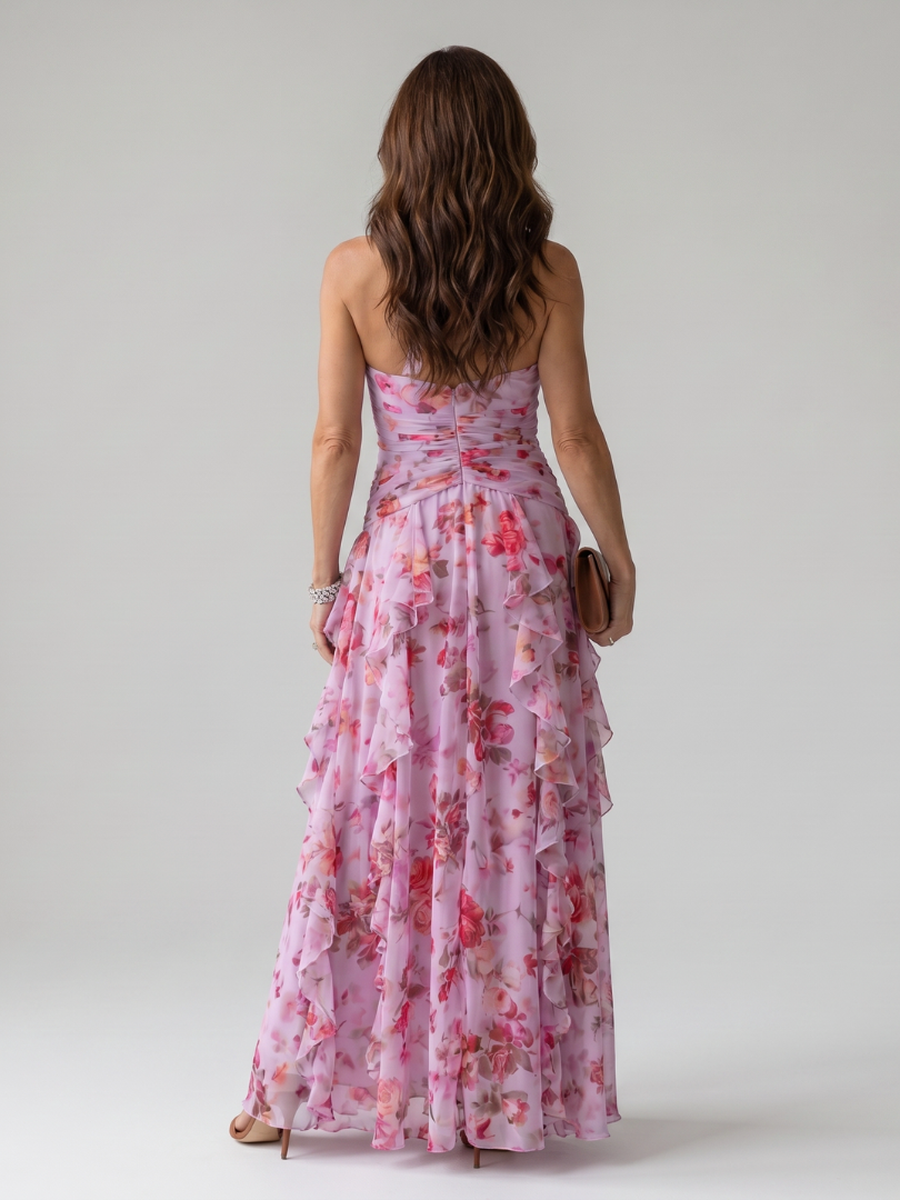 Geraldine | Halsband Maxikleed met geraffineerde top