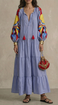 Losse Casual Lange Mouwen Lange Rok