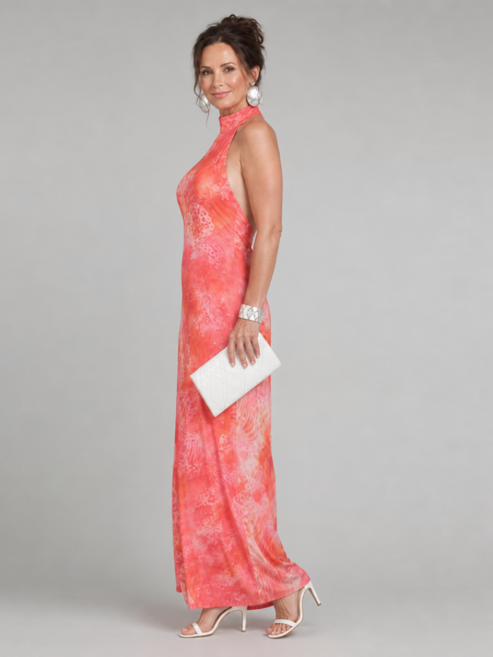 Lavinia | Gemarmer Halter-Maxikleed