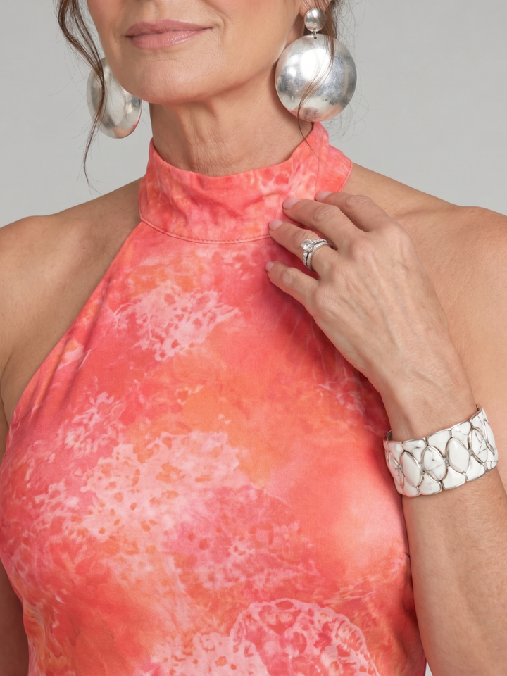 Lavinia | Gemarmer Halter-Maxikleed