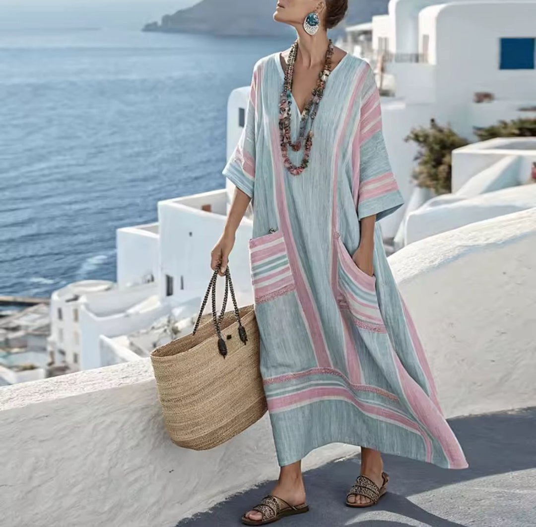 Elegante Mary - Lange strandjurk voor een modieuze zomerse look