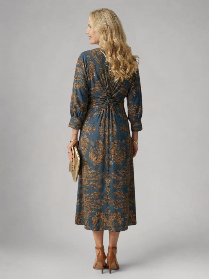 Vanessa | Lange Mouwen Wikkel Midi Jurk